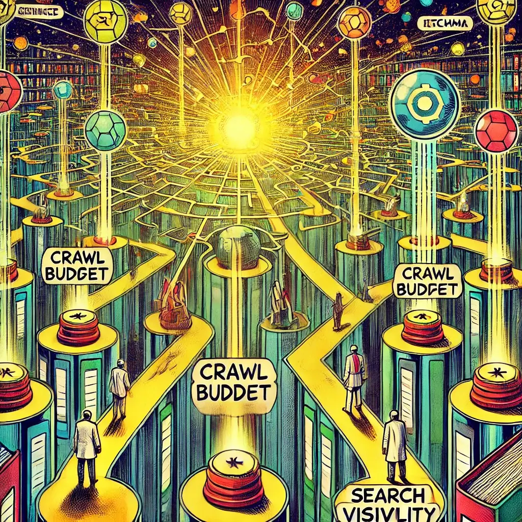 Vintage comic style digital labyrinth with data pathways